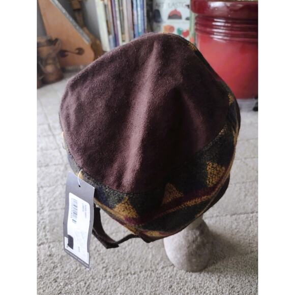 New Multi-color Blanket Wool Cadet Cap Hat By Scala Pronto - Picture 5 of 10